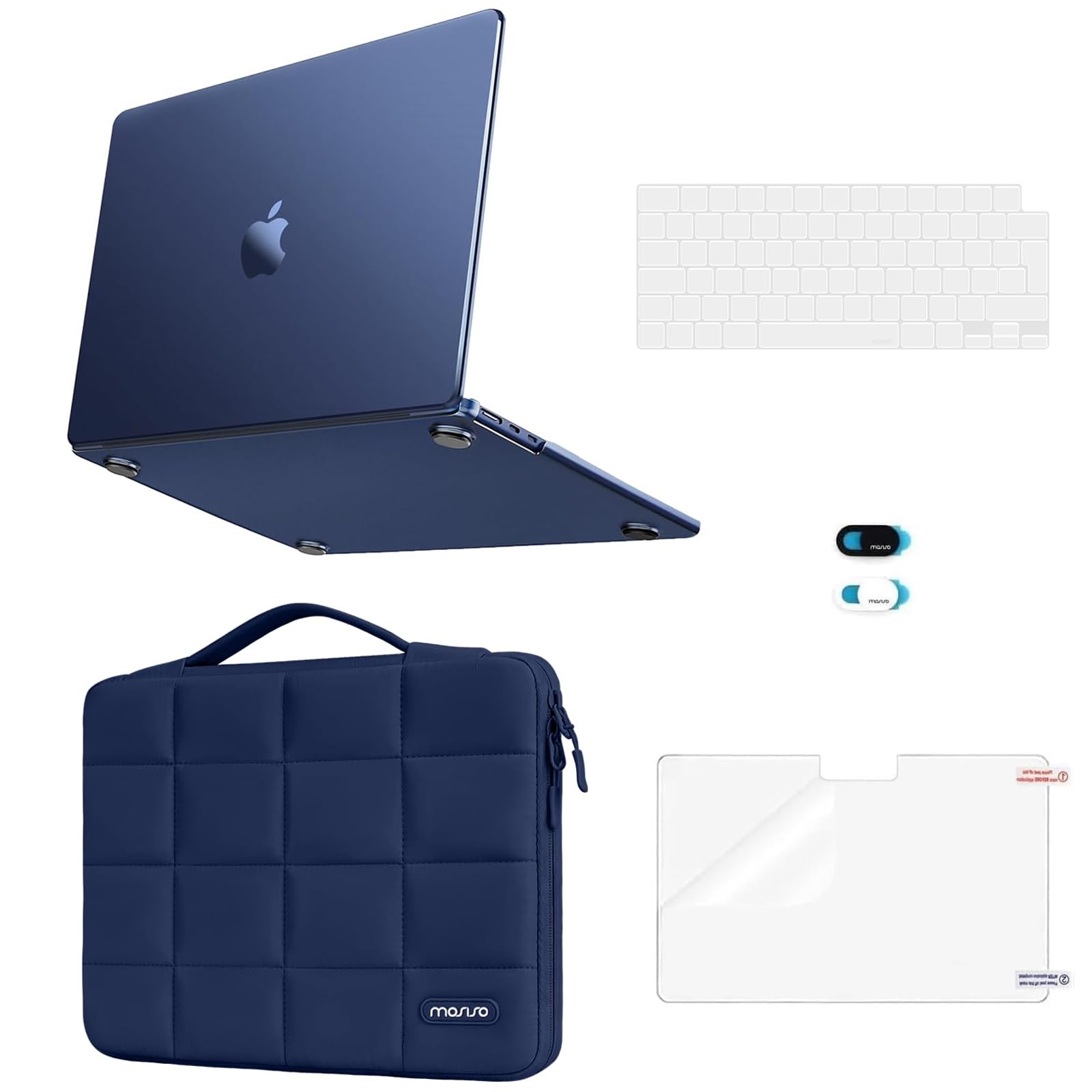 MOSISO Coque Mat Compatible avec MacBook Air 13 M5 M4 M3 M2 2026-2022