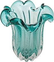 WOLFF - Vaso de Vidro Italy Tiffany 18cm x 21cm-Enxoval - Casamento - Decoração - Enfeites - Mesa Posta - Vasos Decorativos