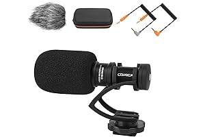 Camera Microphone, Comica CVM-VM10II - Professional Shotgun Mic for Enhanced Audio Capture