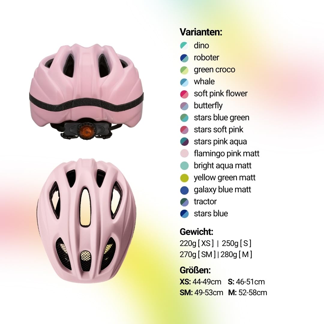 KED Casco de Bicicleta Meggy II Trend para niños, Fabricado en Alemania, luz Trasera LED, tecnología MaxShell y Ajuste preciso del tamaño