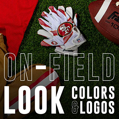 Franklin-Sports-San-Francisco-49ers-Youth-NFL-Football-Receiver-Gloves-Receiver-Gloves-For-Kids-NFL-Team-Logos-and-Silicone-Palm-Youth-ML-Pair