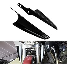 HDBUBALUS Front Fork Mount Wind Deflectors Compatible with Harley Electra Glide Road King Street Glide 1995-2023 (Color:Black)