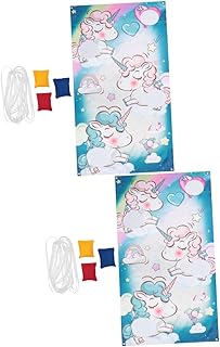 INOOMP 2 Sets Toys for Kids Childrens Toys Kids playset Target Bean Bag toss Bean Bag Toss Board Kids Outdoor playset Sandbags Toy Sandbag Toss Game Sandbags Games Portable Poster