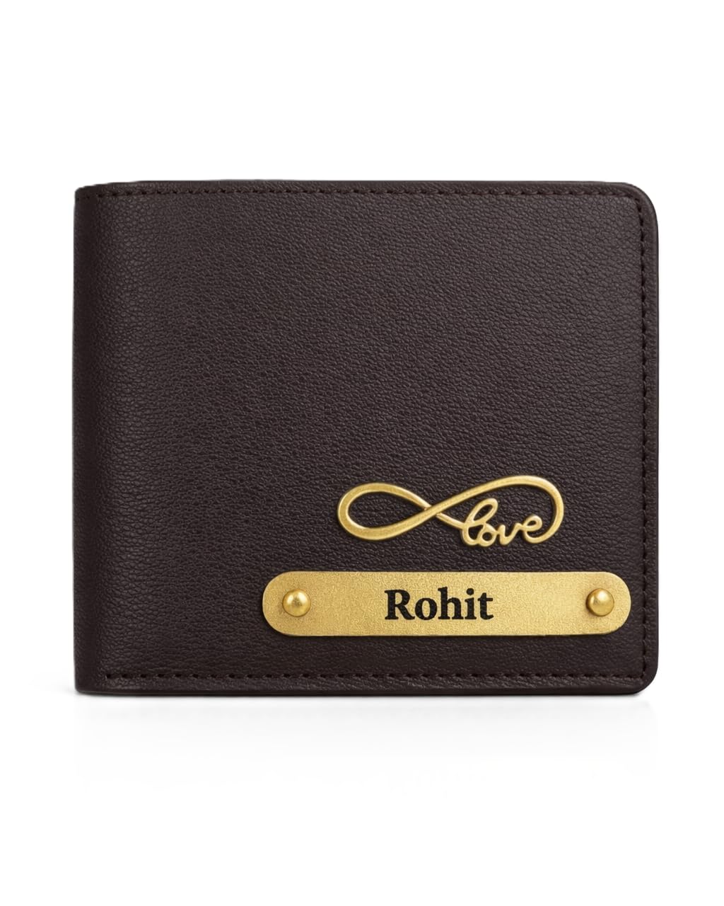 Men’s Personalized Vegan Leather Wallet with Name Engraving & Charm, Custom Engraved Wallet for Men, Birthday & Anniversary Gift, Black (Brown)-picture-22