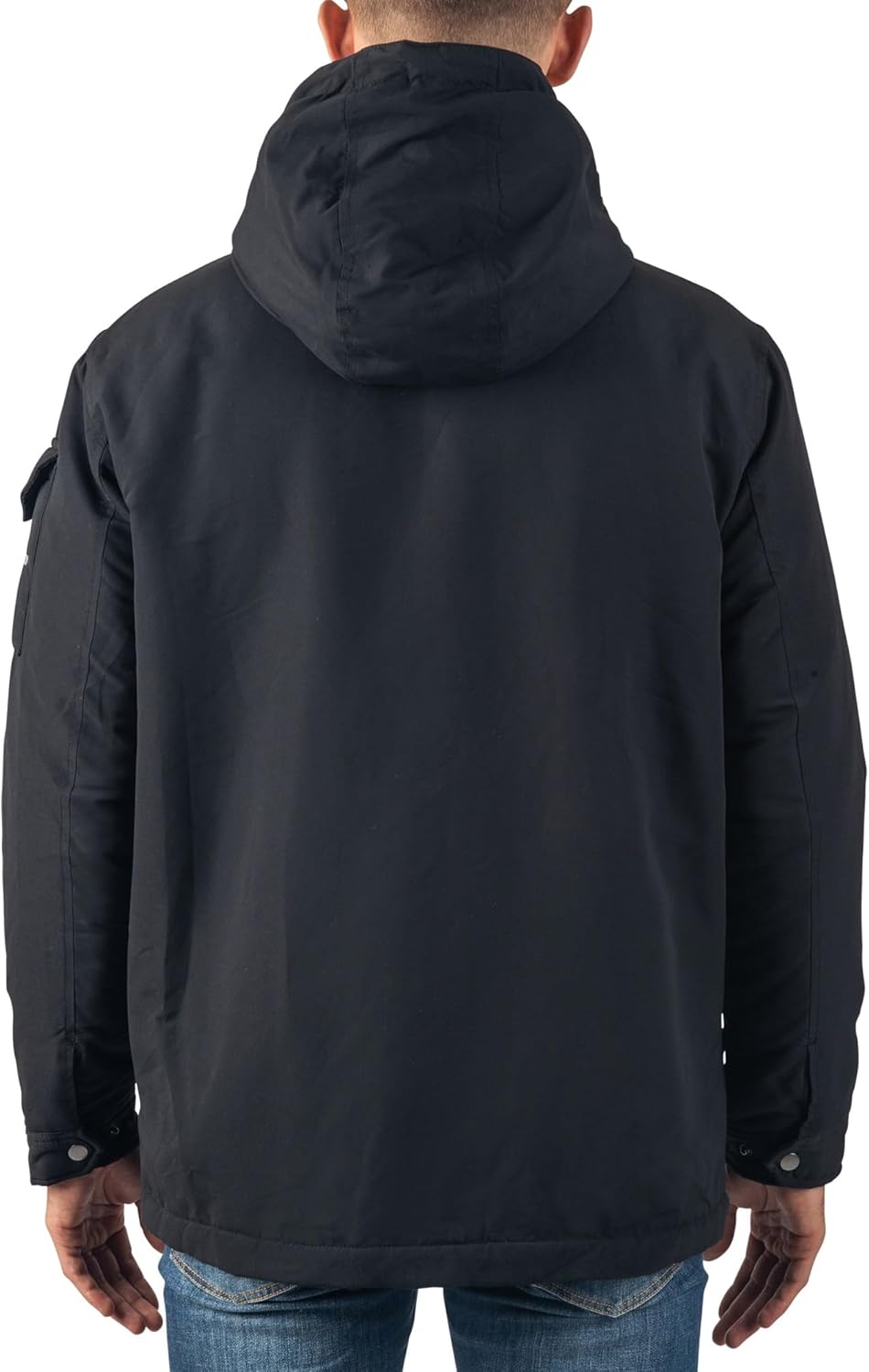 Alpine Swiss Shane Mens Sherpa Lined Parka Hooded Winter Coat Cargo Utility Jacket