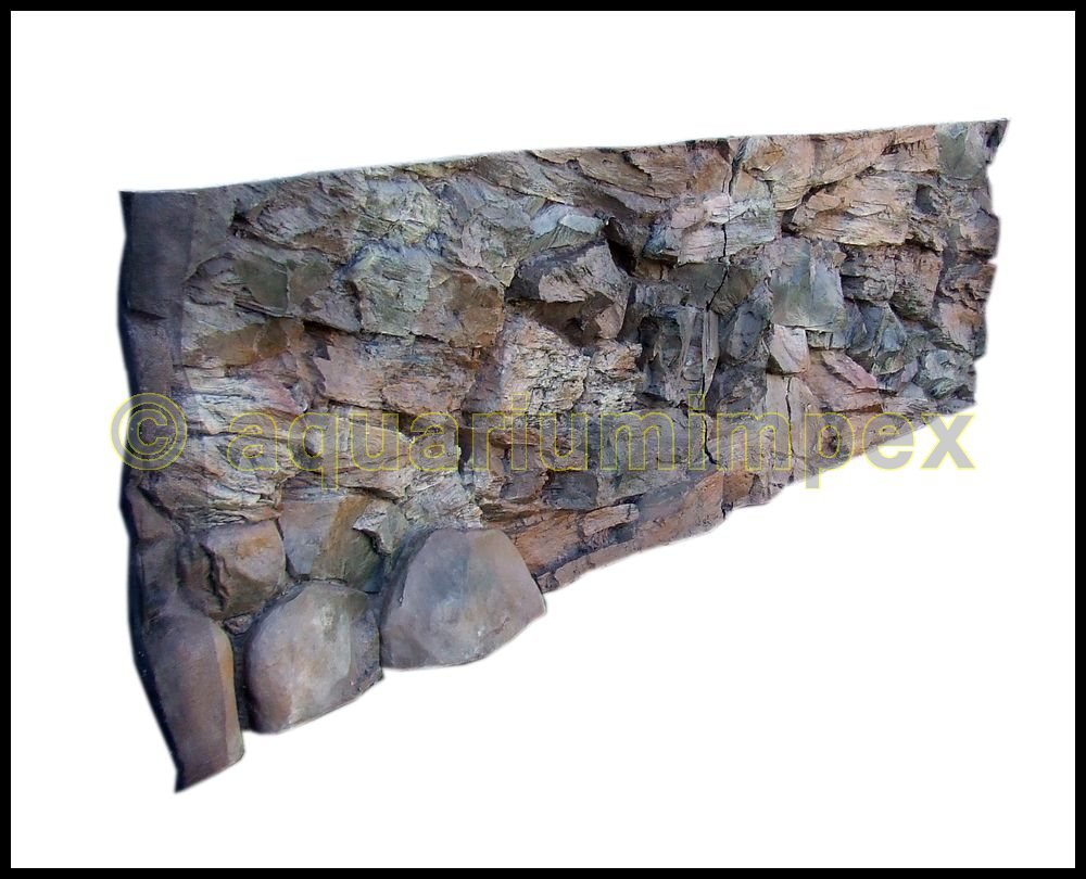 3D Aquarienrückwand 200x60 Rock