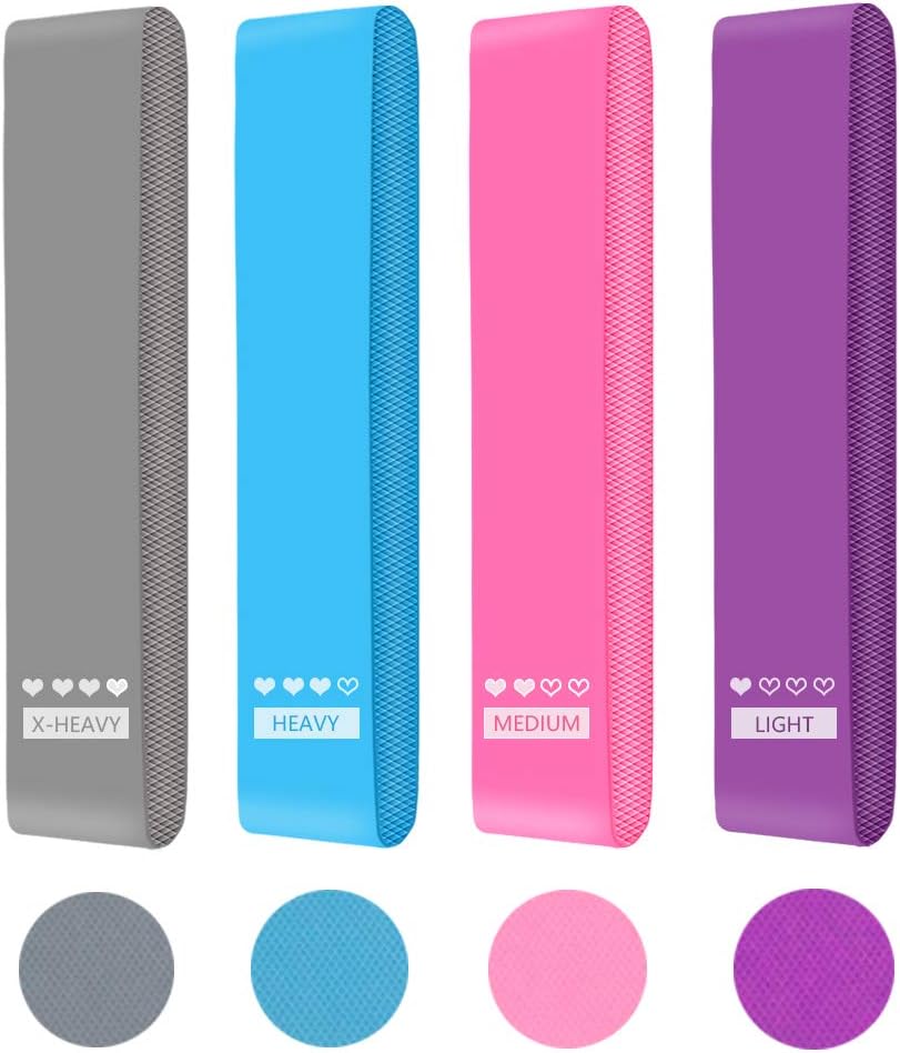 Arrowell Resistance Bands for Women Legs and Butt Workout Loop Bands Set of 4 for Home Fitness, Stretching, Strength Training, Physical Therapy, Pilates Flexbands, Natural Latex Exercise Bands