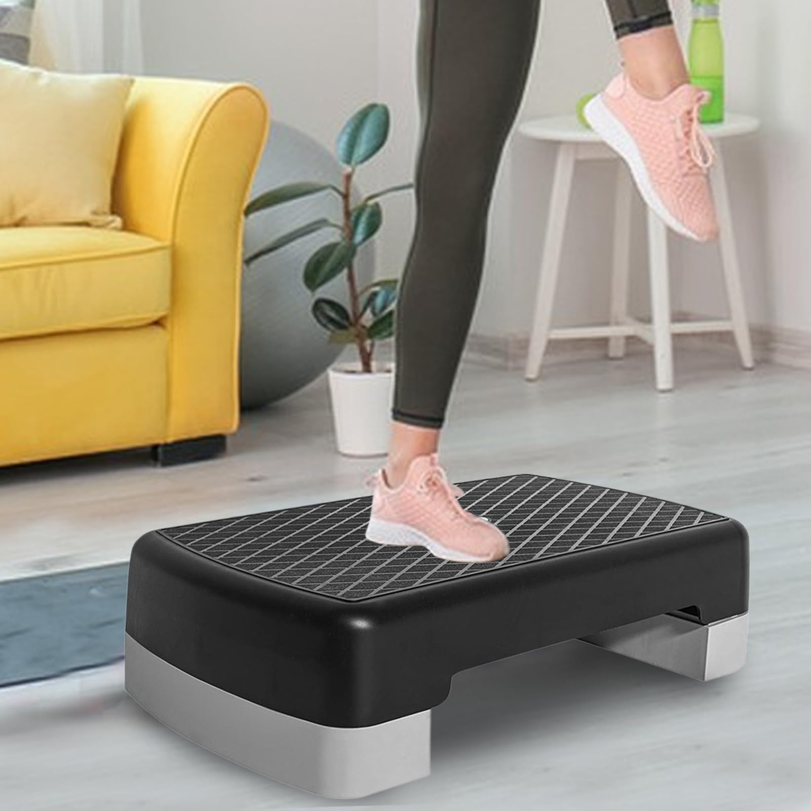 Step per esercizi, stepper portatile per allenamento a casa, con altezza regolabile, attrezzatura fitness antiscivolo, 45 cm, per palestre domestiche