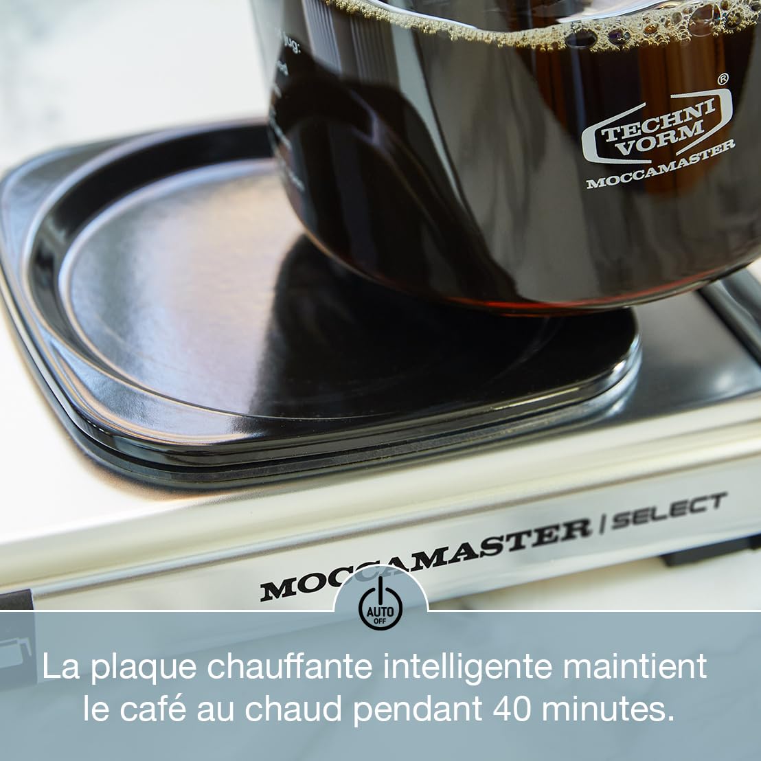 Moccamaster KBG Select, Cafetière à filtre, Pichet en verre, Yellow Pepper, 1.25L