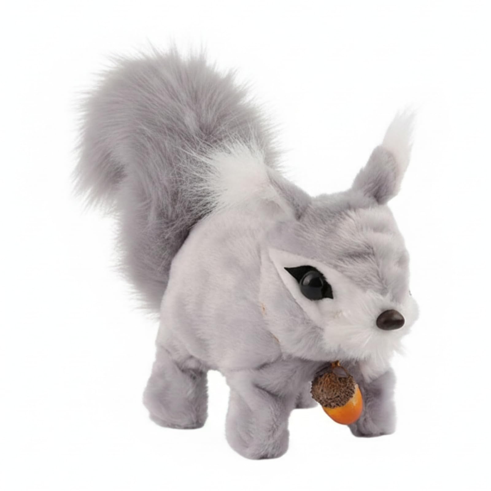 harayaa Children Animated Figure Walking Squirrel Toy Talking Animal Stuffed Doll Interactive Pet With Moving Mouth And Suitable for indoor play birthdays gift giving, Grey