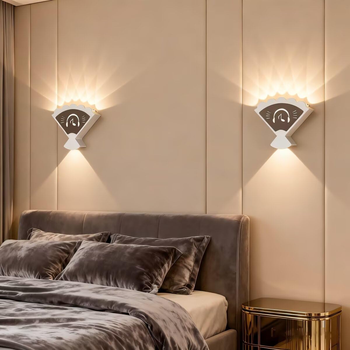 LED Aplique Interior/Exterior IP65 Lámpara de pared Impermeable 12W 3000K Up-Down Ambiente Iluminación Indirecta Blanco Aluminio Lámpara para dormitorio Baño Pasillo (C)