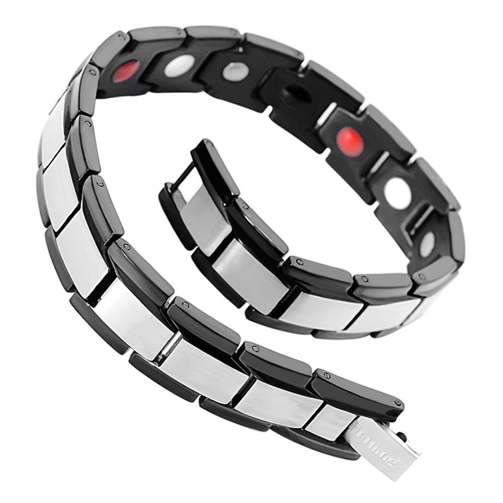 Armband Titan Stahl, Bio-Elemente Therapeutische Energieheilung, Schmerzlinderung, Valentinstag, Black