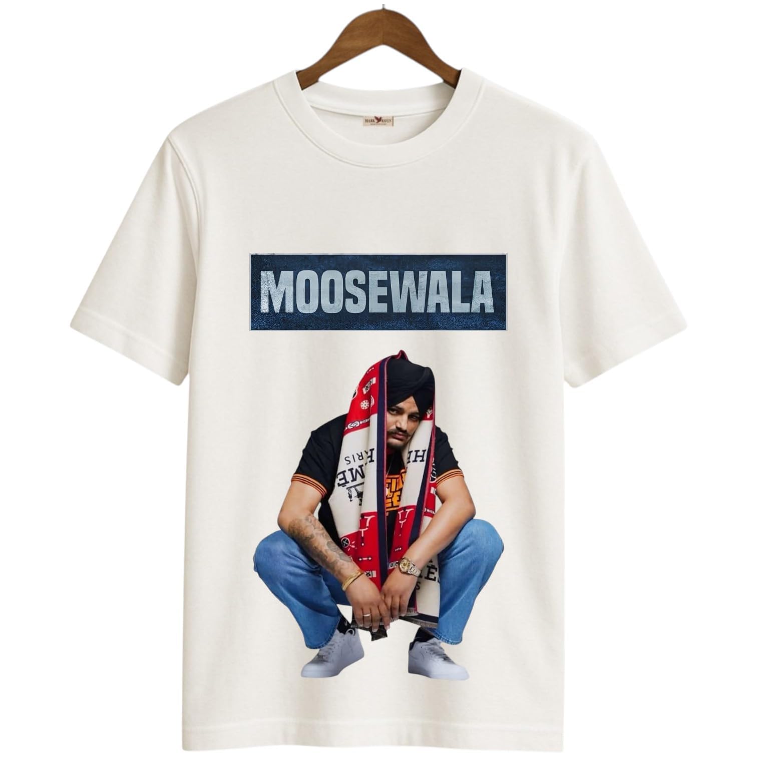 Moosewala Printed Round Neck T-Shirt for Men-picture-58