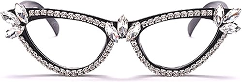 Miniatura 2 de bullabulling Gafas de lectura con diamantes de imitación brillantes y marco retro de cristal brillante