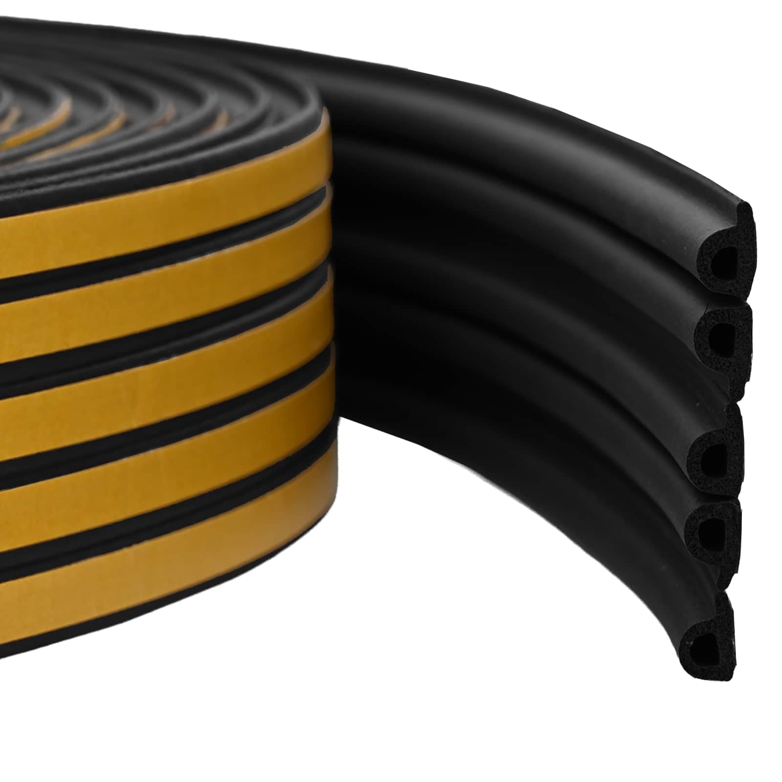 Vidaxl Black Self-Adhesive Window Seal 9 X 6 Mm 25 M Epdm Foam