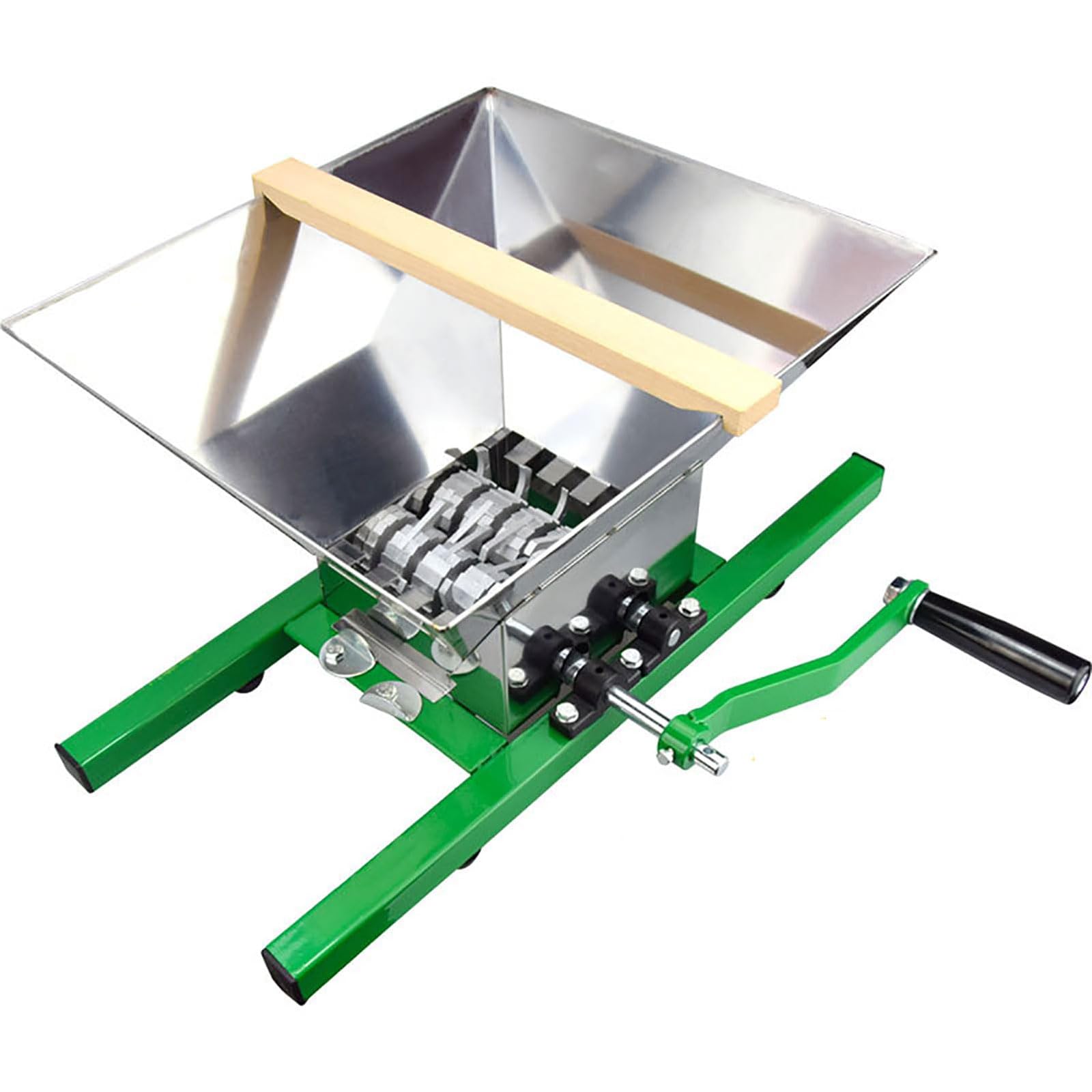 Trituradora manual de frutas y exprimidor, trituradora portátil de 7 litros con asa, acero inoxidable para vino, prensado de sidra y fabricación de jugo fresco