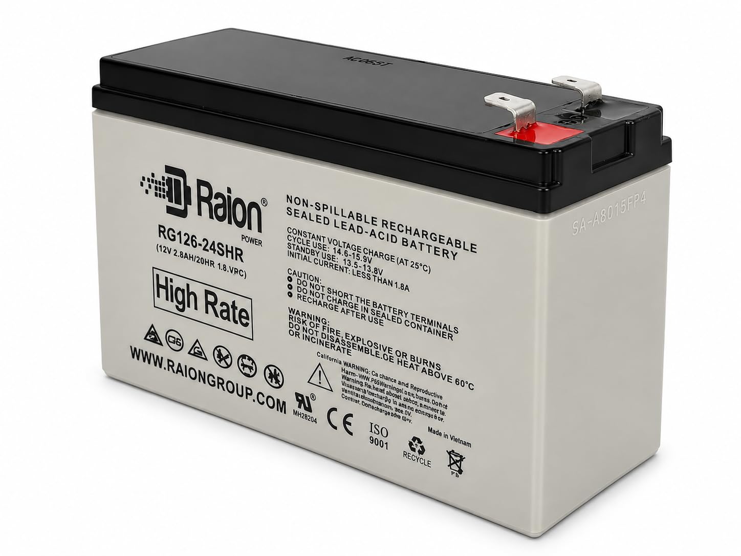 Raion Power APCRBC154/RBC154 Compatible 12V 6Ah 24W High Rate Battery