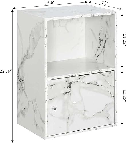 Miniatura 3 de Convenience Concepts Xtra Storage - Armario de 1 puerta, mármol blanco