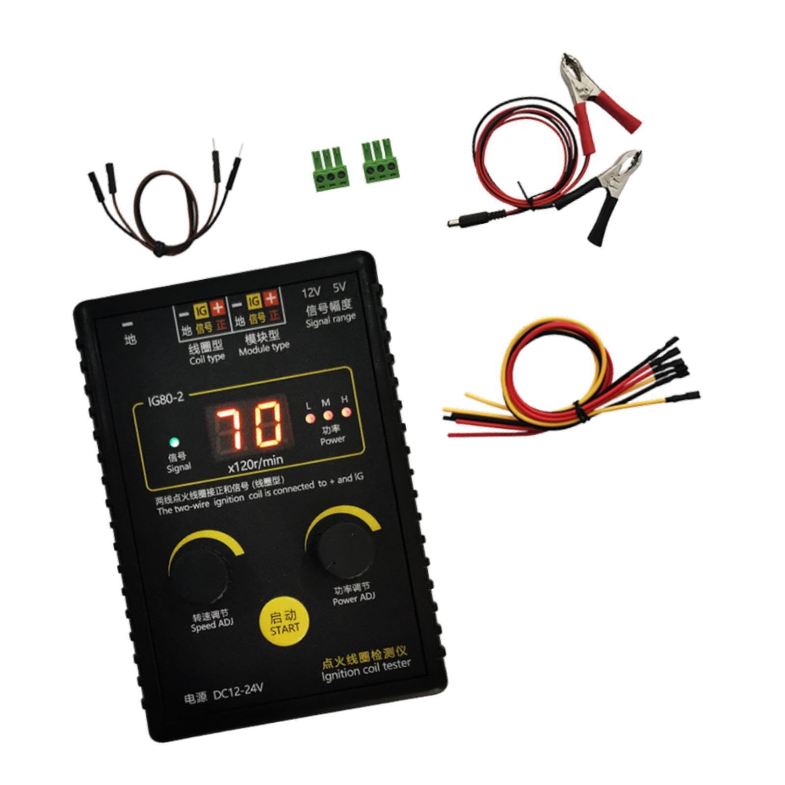Kit compatto per il rilevamento della bobina di accensione, tester di accensione per auto, strumento pratico e facile per una diagnosi accurata, strumento riparazione diagnostica della bobina,