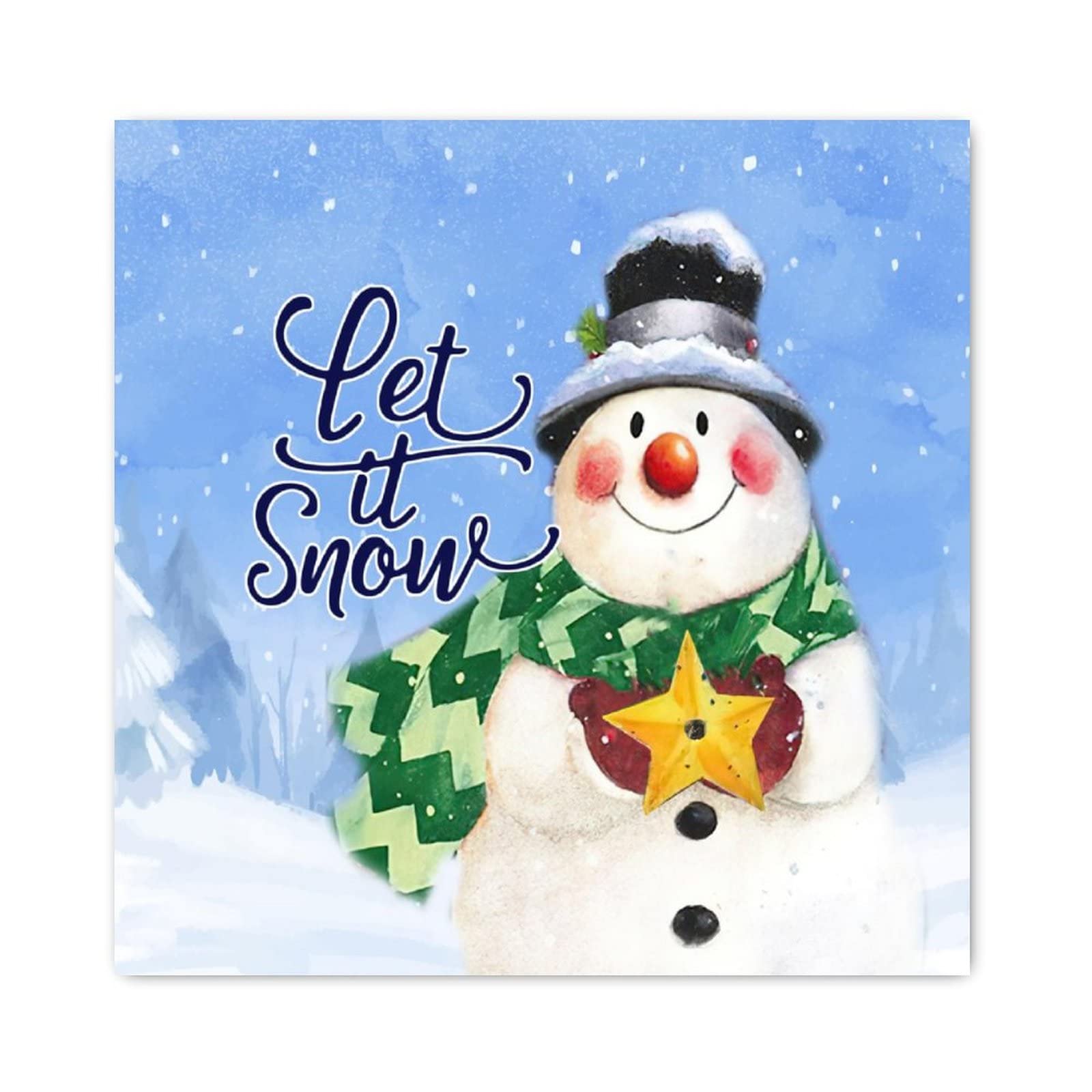 Décoration de Noël Let It Snow en bois, le cadeau idéal de pendaison de crémaillère