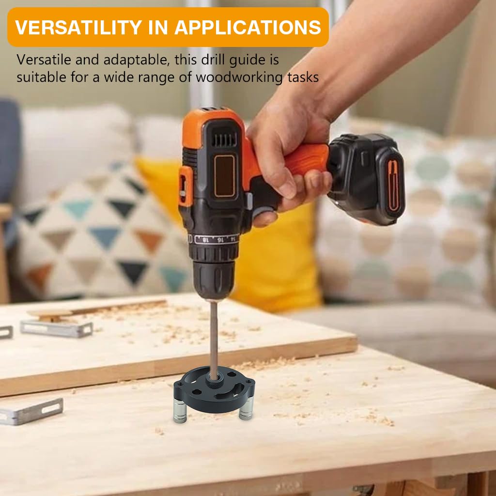Serplex Self Centering Dowel Jig, Straight Drill Guide for Wood Panels 3