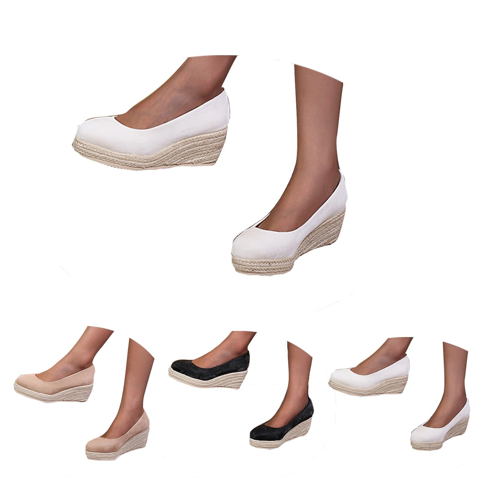 Generico Sandales CompenséEs Femme Confortables LéGèRes AntidéRapantes Semelle Souple Respirantes Chaussures Femme éTé Mode Mules OrthopéDiques Pieds Larges Ville Vacances