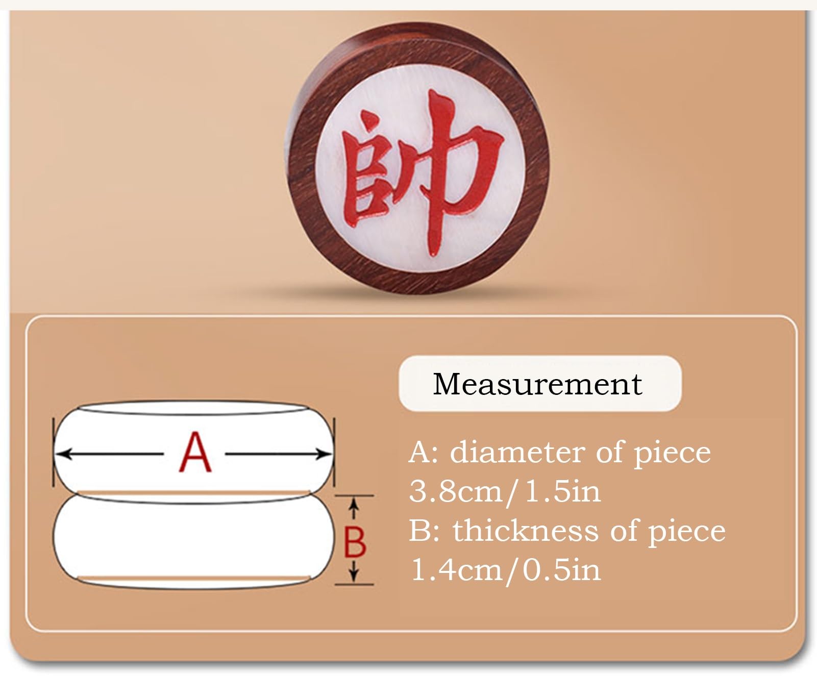 Juego de Estrategia para 2 Jugadores, ajedrez Chino Tradicional Xiangqi, portátil, de Viaje, con Pieza de sándalo Sangriento y Tablero de Cuero (Caja de Aluminio).