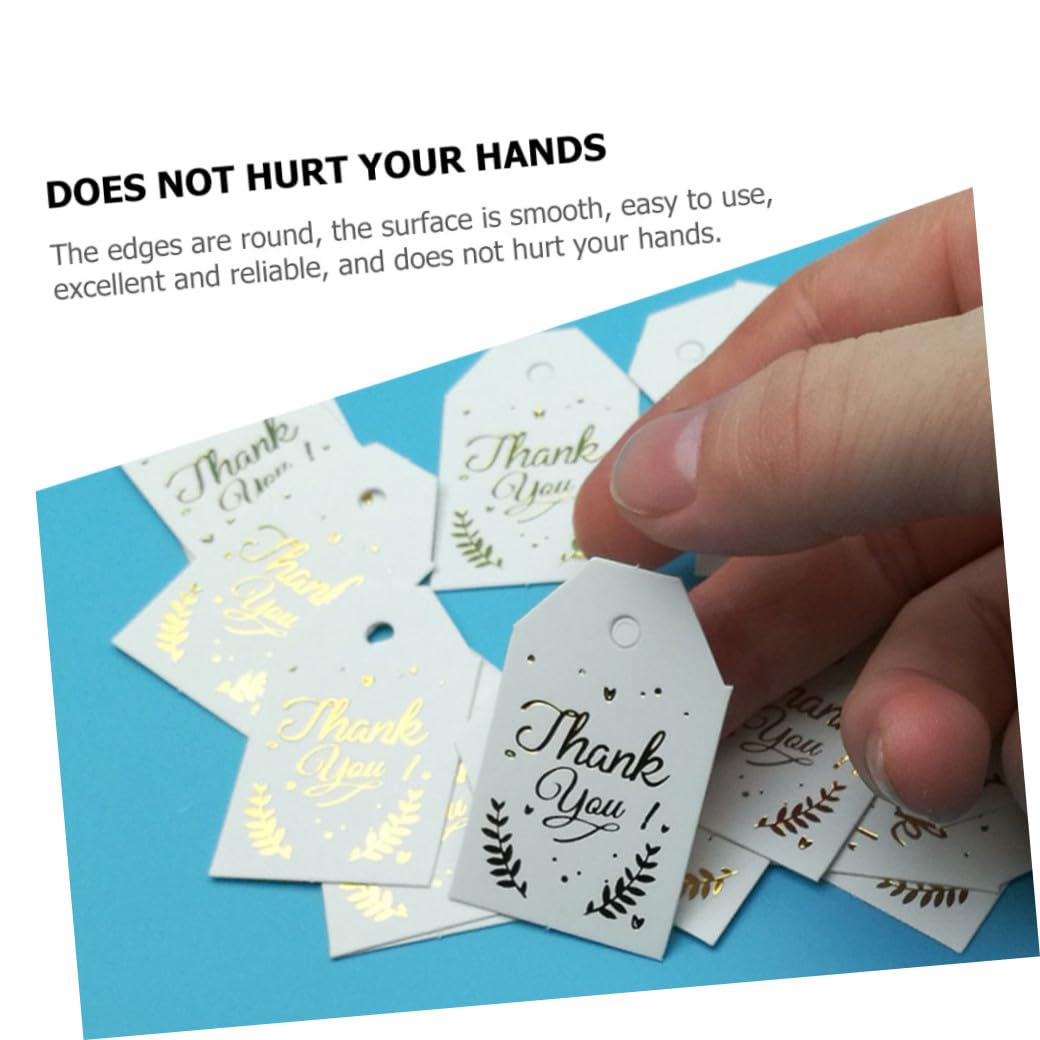 STOBOK 500stücke Geschenkanhänger Für Hochzeiten Rechteckige Dankeskarten Mit Heißer Prägung Für Süßigkeitenboxen Geschenkverpackungen Und Tischdeko