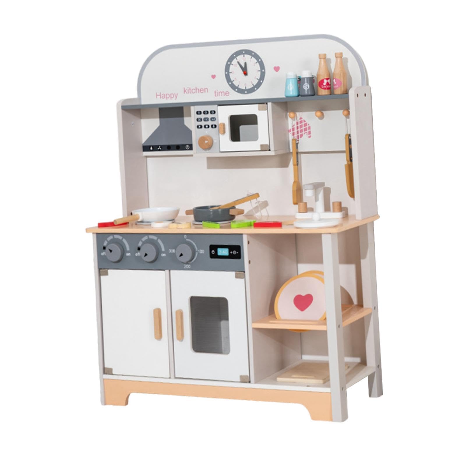 Oshhni Juego de Cocina para niños y niñas, Juego de Juguetes y gabinete,