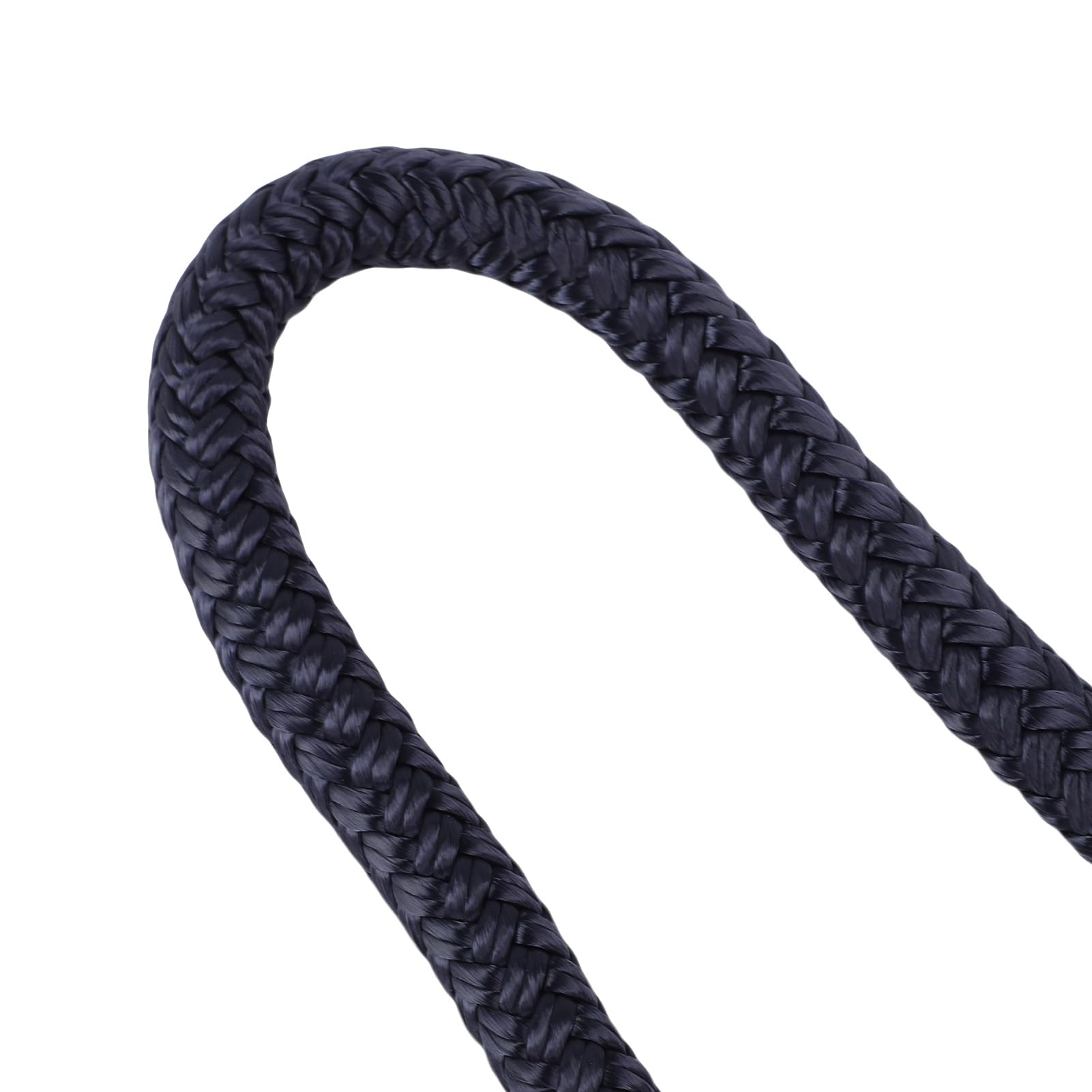 Tissting Bootsleine 1/2 Zoll X 15 Ft Nylon Doppelt Geflochtene Ankerleine Für Sicheres Vertäuen - 2 Stück Hochfeste Marineleine Mit 12 Zoll Auge Für Boote Bis 35 Ft, Segelboote (Marineblau)