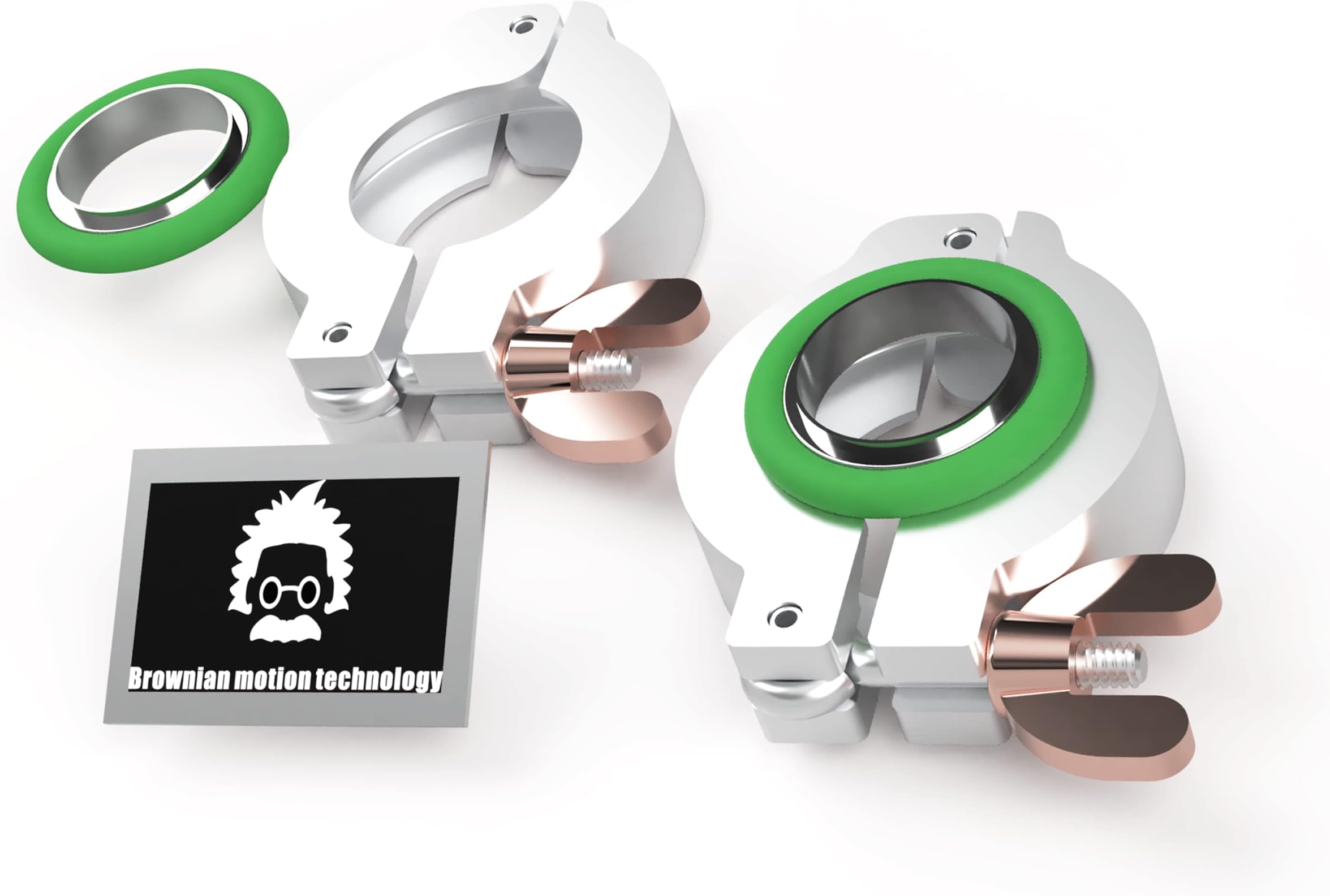 bmotiontech ISO-KF Flange KF25 Wing nut clamp Sets with Stainless Steel Centering Ring and FKM viton O-Ring (KF25 2 Sets)