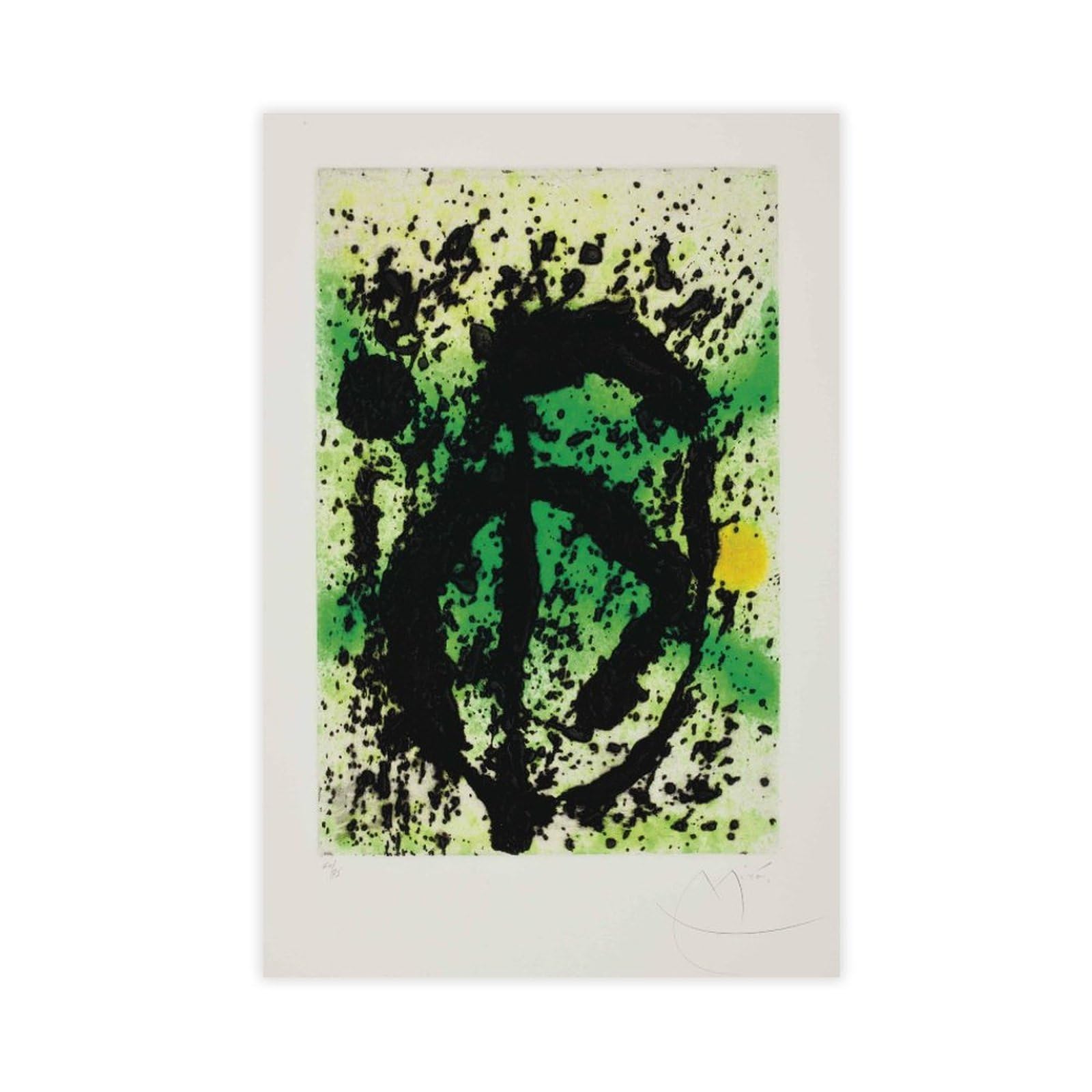 WCYB RÃˆNE VÃ‰GÃ‰TAL by Joan Miro Prints Posters Canvas Deco Paintings Wall Art For Office Unframe 20" L X 30" W