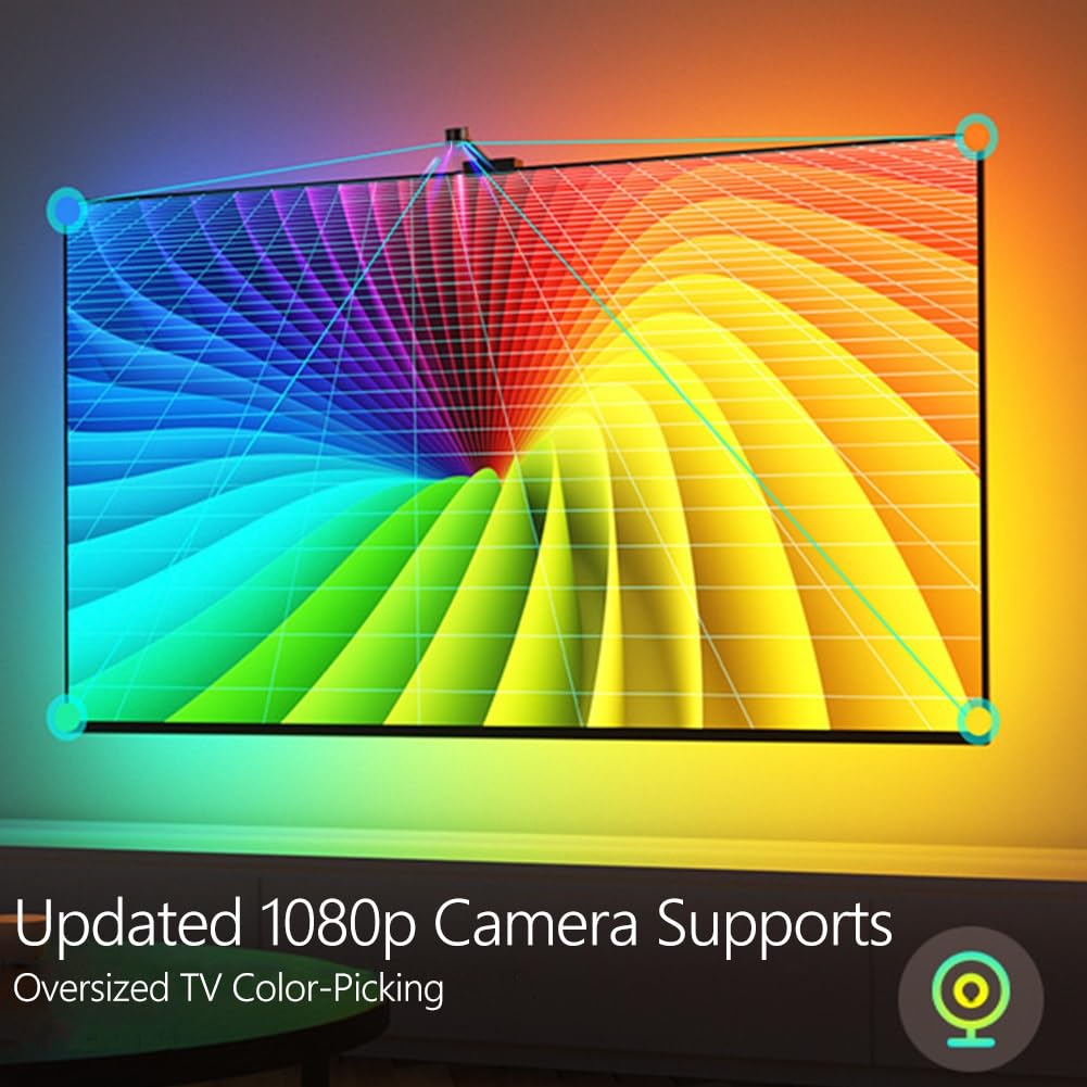 DONGXIAO Luce A Led for La Tv,Striscia Luminosa A Led for Tv 0-115in,Retroilluminazione Tv Con Telecomando E App Controllo Striscia RGB,Striscia Luminosa RGB for Home Theater(8m)