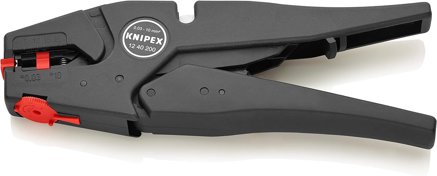 KNIPEX Pinza Spelacavi Frontale a Regolazione Automatica 200 Mm (Confezione Self-Service/Blister) 12 40 200 Sb