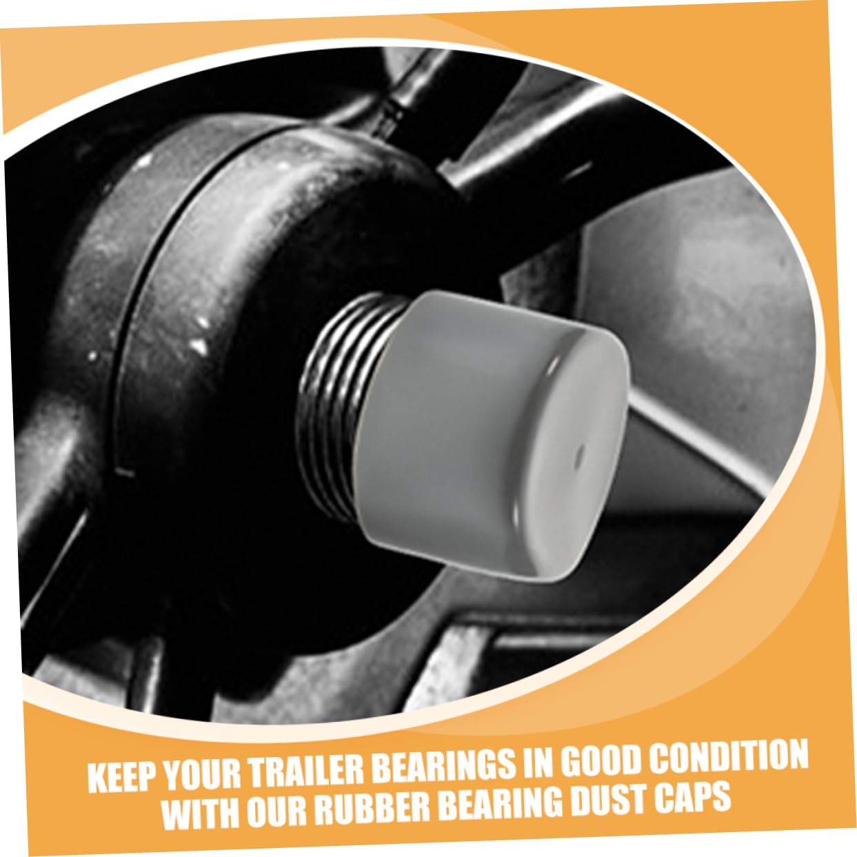 MUCKLILY 12pcs Trailer Bearing Cap Rubber Dust Covers for Wheel Hub Protection Bearing Protector Easy Installation Secure Fit for Trailer Axle Rv and Camper Use