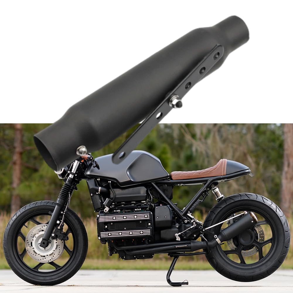 Silencieux d'échappement de moto Riloer 38mm/1.50in pour tuyau universel, tuyaux d'échappement de moto, adaptateur de tuyau d'échappement pour moto et acier inoxydable pour H-arley
