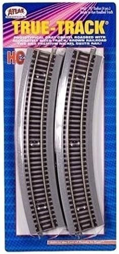 Miniatura 2 de Atlas Ho escala true-track Wescala Radio de 18 Curve 4-Pack modelo tren pista