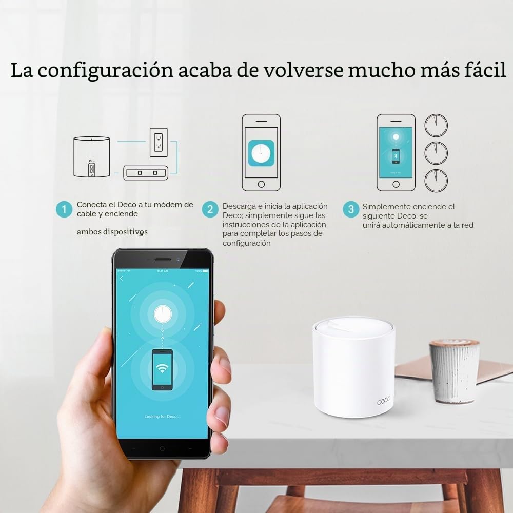 TP-Link Deco X20 - Sistema WiFi 6 Mesh, AX1800 Doble Banda, 2X Puertos Gigabit, MU-MIMO, OFDMA, Seguridad WPA3, Modo Router/Punto Acceso