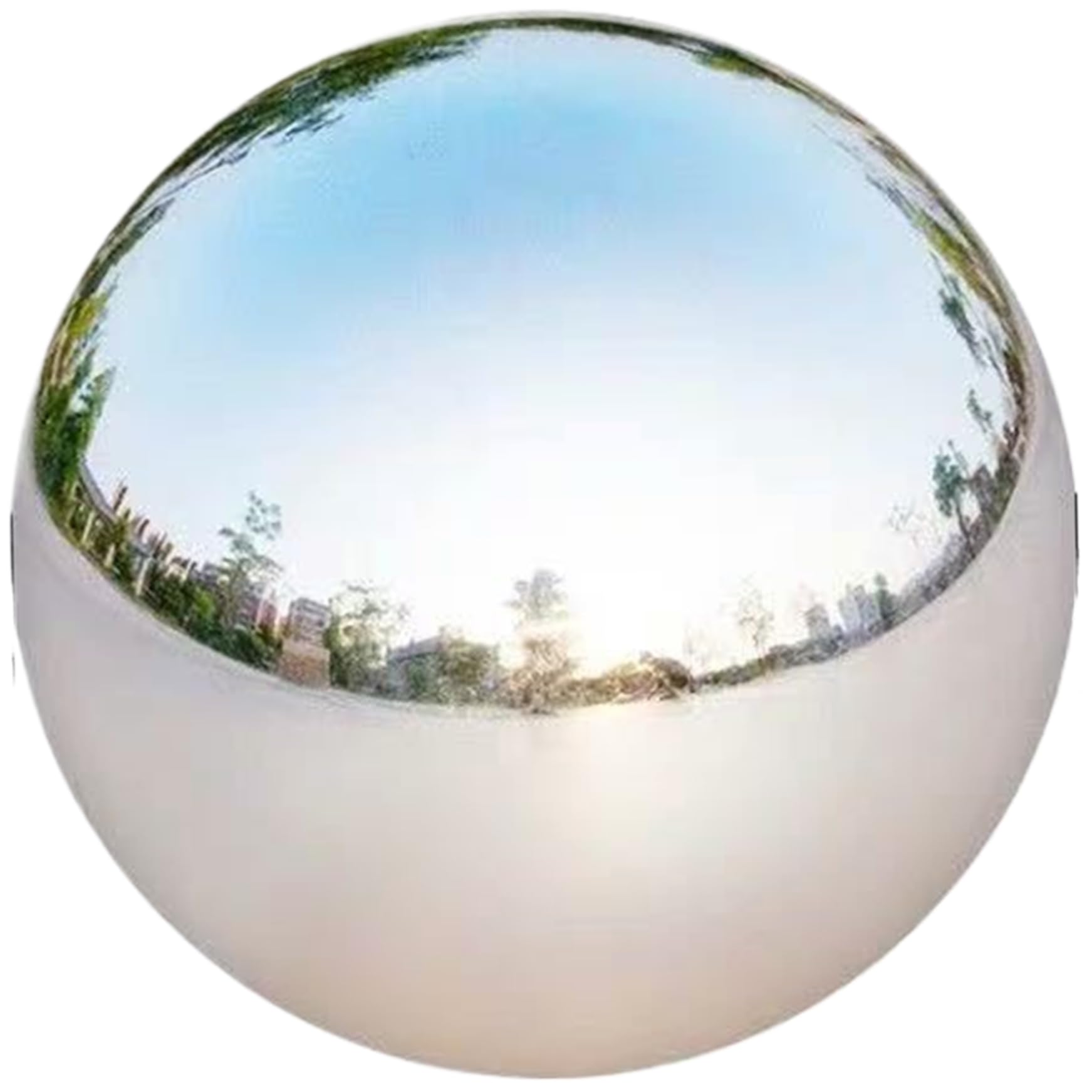 Globo de jardín hueco de acero inoxidable y bola de observación reflectante de 10"