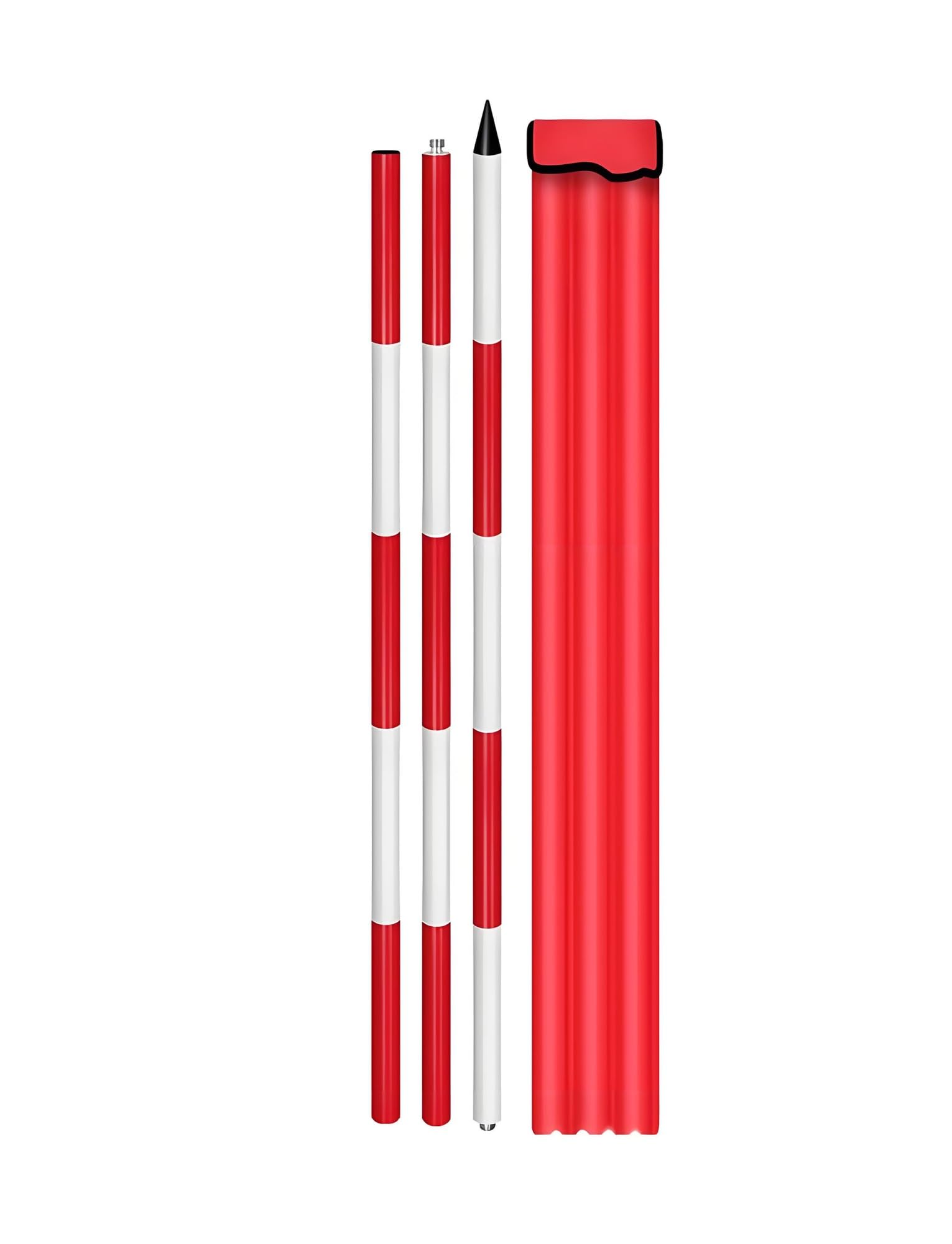 Asta di misurazione telescopica Regolabile in Alluminio da 1 a 5 m per rilievi topografici e tracciamenti edili - Strumento di misurazione Resistente, Leggero e Portatile da 300 cm.