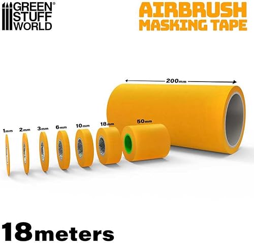 Miniatura 2 de Green Stuff World GSWD-2382 - Cinta adhesiva para pintura de modelos, 0.04 pulgadas (0.039 in) de ancho, cinta adhesiva para modelos de plástico