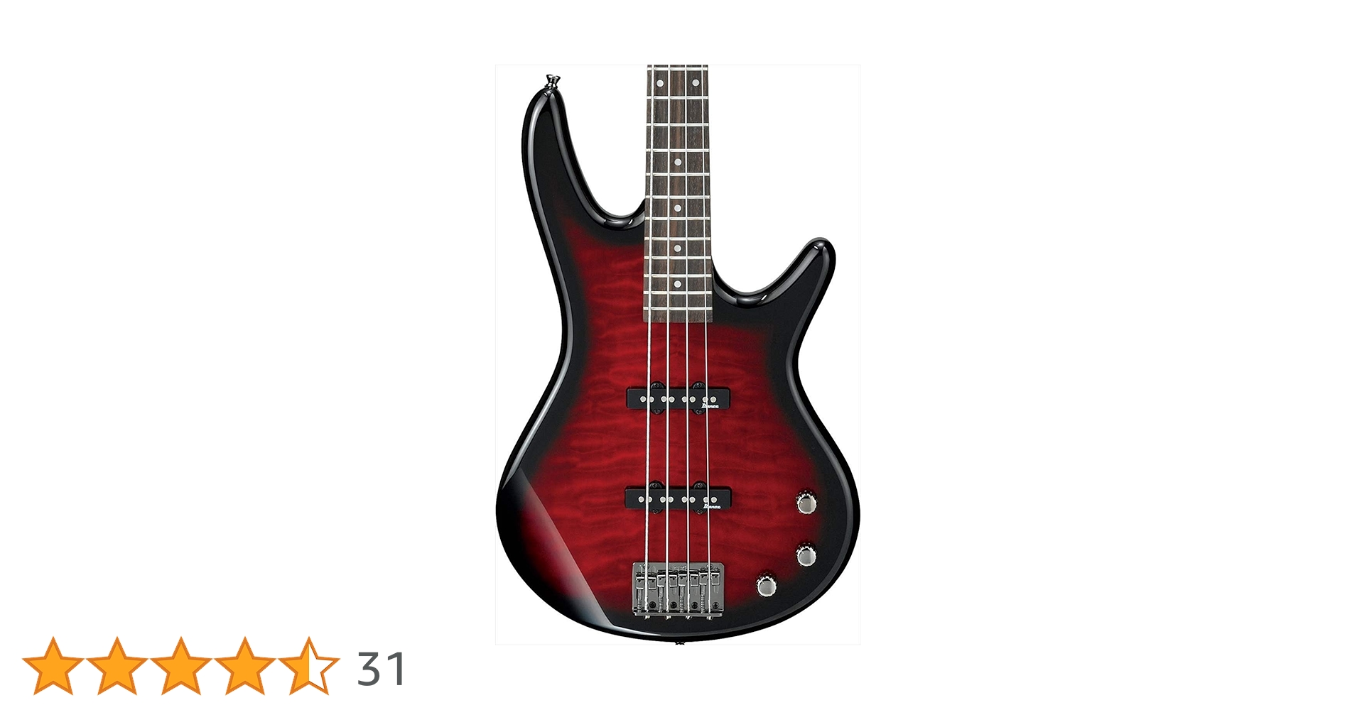 Ibanez Gio エレキベース 4弦 レッド/ブラック Amazon | GIO Ibanez アクセサリーセット付き初心者向け4弦