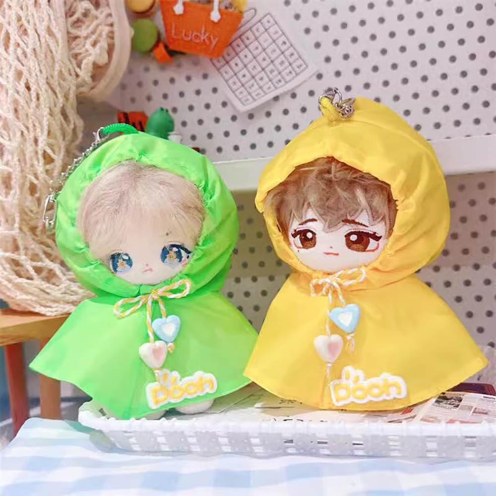 Niannyyhouse - Imperméable Pour Poupée En Peluche 10-15 Cm - Vêtement De Pluie Jaune - Pendentif Ou Tenue Pour Collectionneurs Et Fans