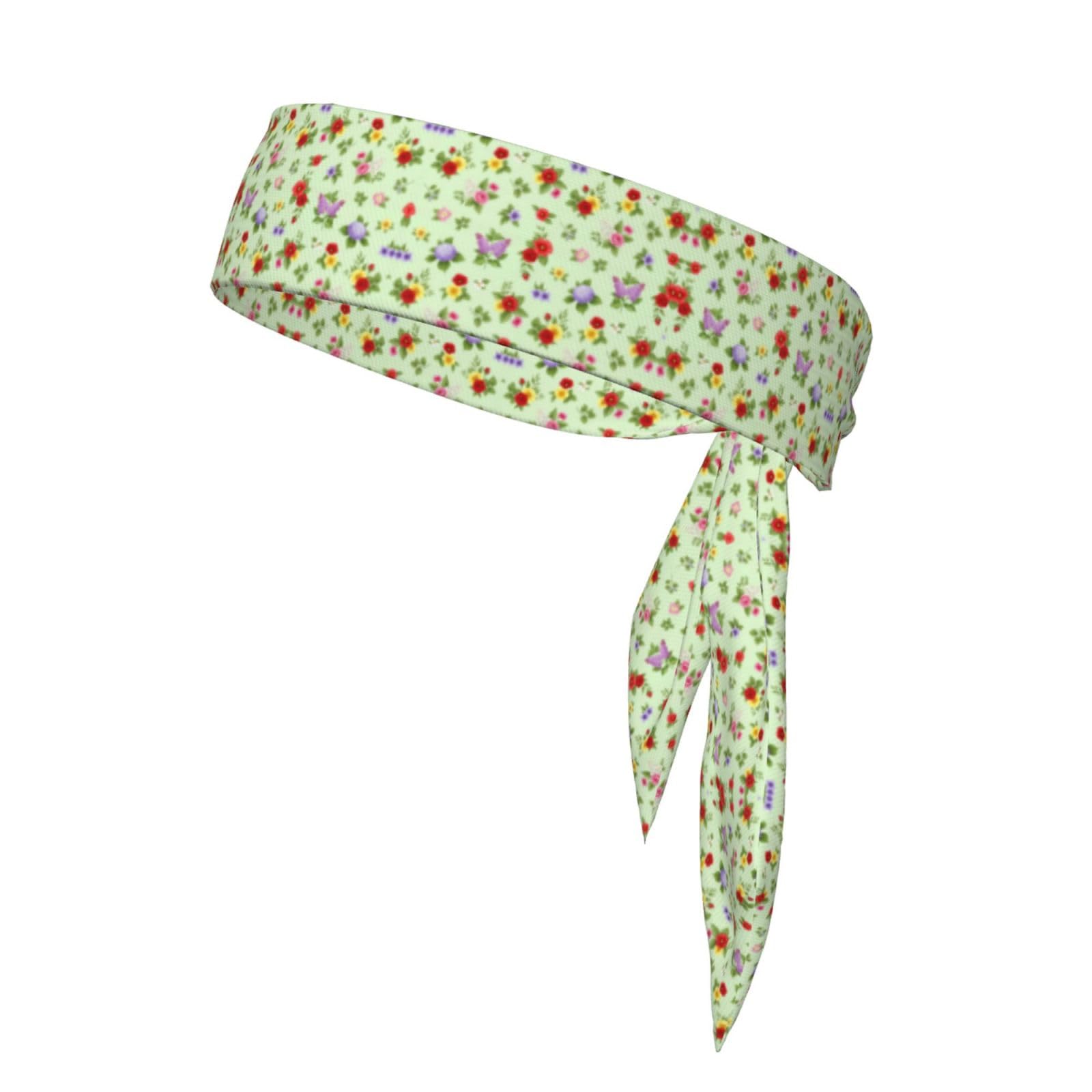 Multifunction Headband for Women Yoga Running Fitness Beauty Skinny Neck Scarves Shabby Chic Flowers Roses Pedals Dots Leaves