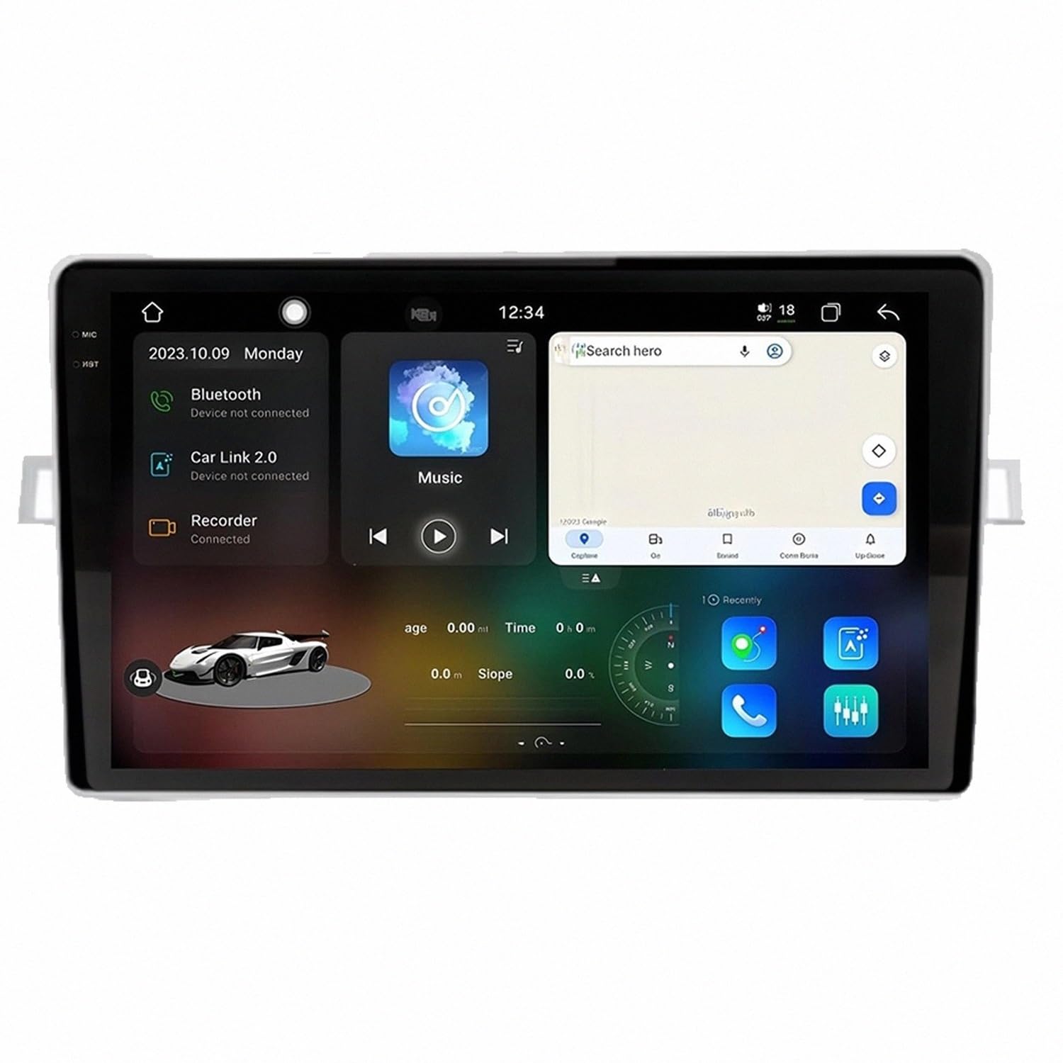 Radio Macchina Touch Screen per Honda Stepwgn 2009-2015 Wireless Carplay Android Auto Stereo Auto Bluetooth Ips con Pantalla Táctil con Gps, 4 Nucleo 4G+64G