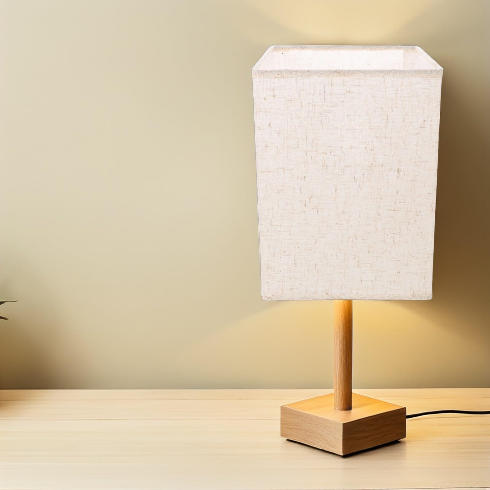 TOYANDONA Paralume Rettangolare Vintage Copertura Apparecchi di Illuminazione Paralume Rustico da Scrivania Clip Sostituzione per Camera da Letto e Soggiorno