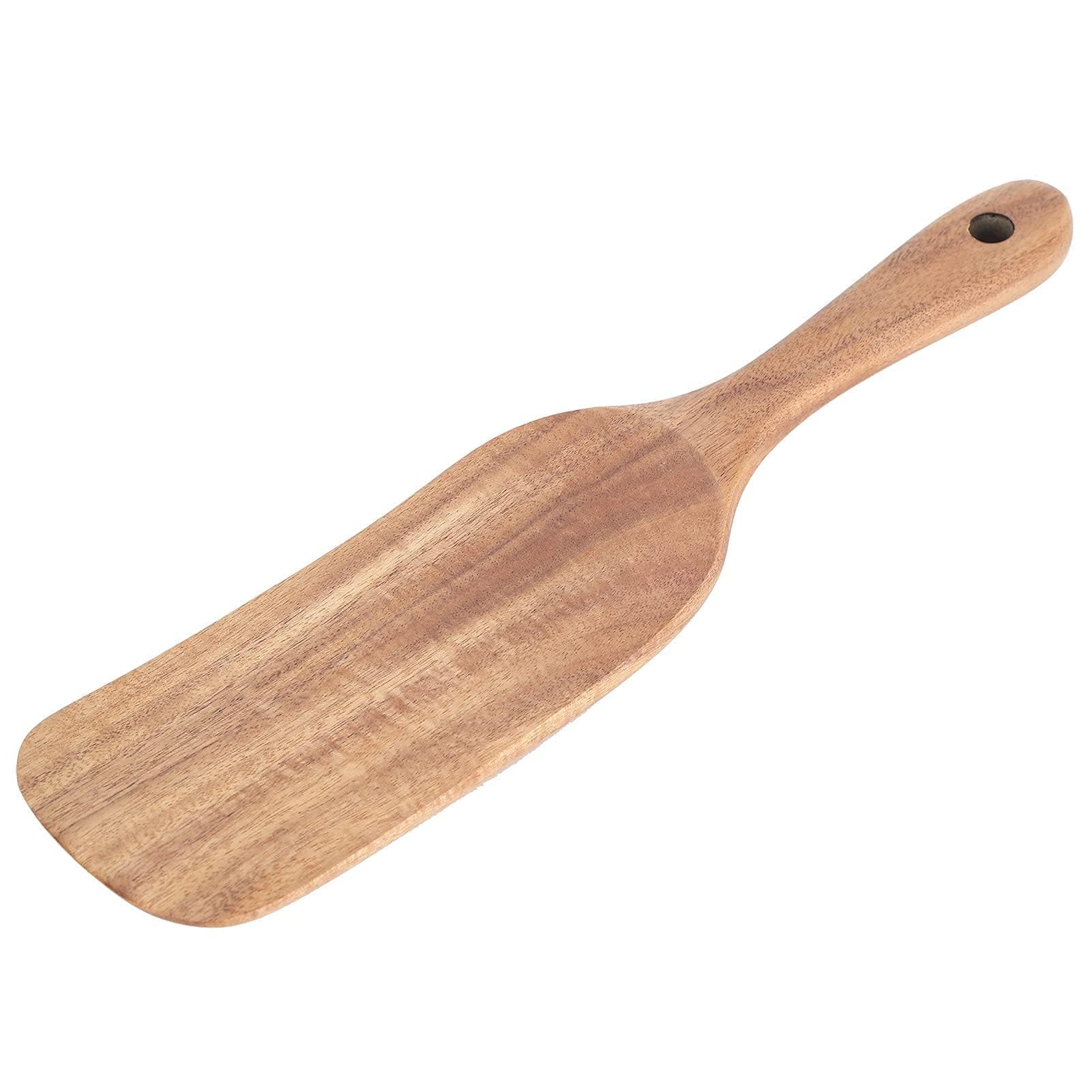 Espátula de madeira, espátulas de madeira teca natural utensílios antiaderentes