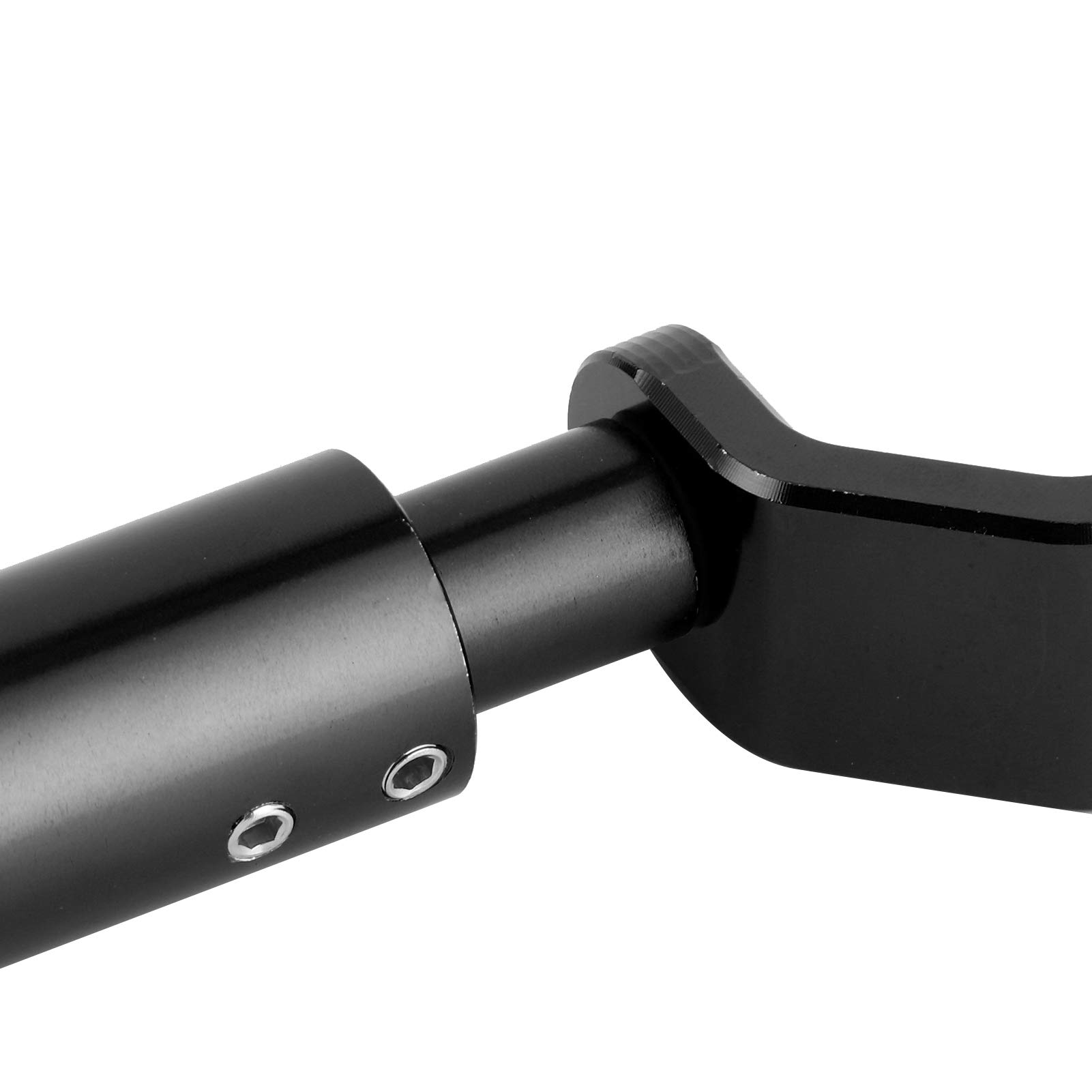 Qiilu Barre d'équilibre, Alliage d'aluminium CNC, Barre transversale Guidon Renfort étendu pour Scooters de Moto (Noir)