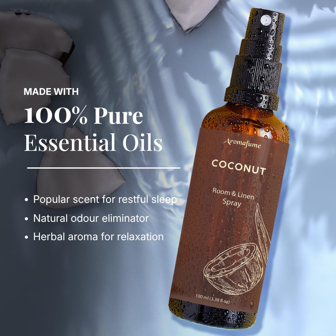 Coconut Air Freshener Spray for Room, Linen & Pillow 100ml by Aromafume view 5