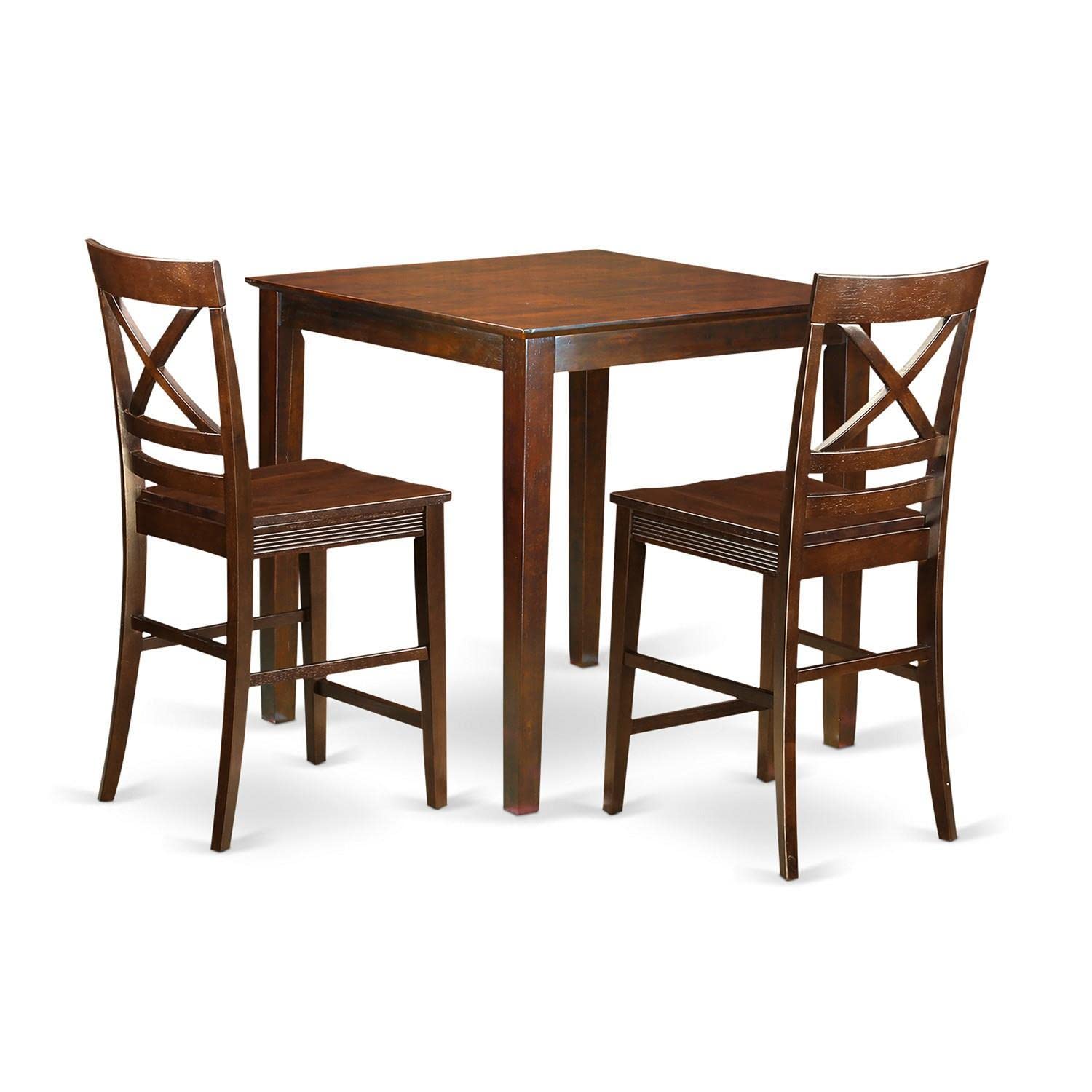 East West Furniture VERN3-MAH-W Vernon - Juego De 3 Piezas De Altura De